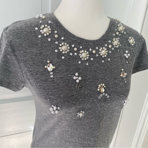 Topshop - Bedazzled Grey T Shirt - Picture 3 of 8